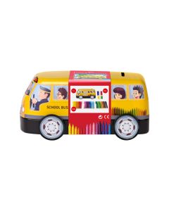 Fixky Faber-Castell s klipom „autobus“, kovové puzdro, 33 ks