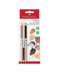 Farbičky trojhranné, obojstranné Faber Castell, 3 ks, 6 telových farieb