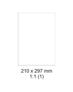 Etikety PRINT, 210 x 297 mm, biele, 10 hárkov