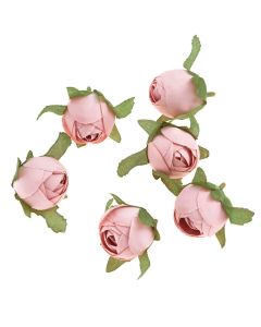 Dekoračné kvety „pivonky“, 3 cm, ružové, 6 ks