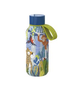 Nerezová termofľaša s pútkom Quokka Kids „Jungle“, 330 ml