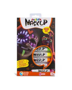 Farby na tvár Carioca Mask up Neon, súprava 6 ks