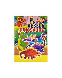 Zábavný zošit „Veselé dinosaury“, 101 aktivít s nálepkami