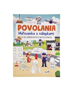 Zábavný zošit „Povolania“, maľovanka s nálepkami