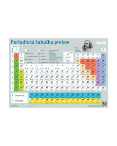 Periodická tabuľka prvkov,  špeciálne samolepiace (repozičné) nálepky, A4, 3 ks