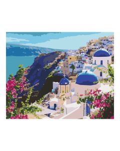 Maľovanie podľa čísel „Santorini“, 40 x 50 cm