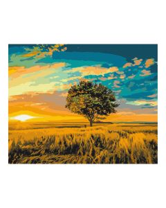 Maľovanie podľa čísel „Zlatý západ slnka“, 40 x 50 cm