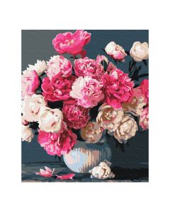 Maľovanie podľa čísel „Kytica ružových kvetov“, 40 x 50 cm