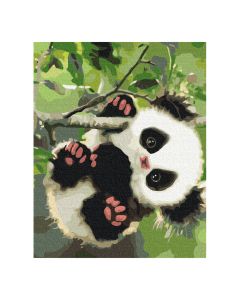 Maľovanie podľa čísel „Hravá panda“, 40 x 50 cm