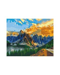 Maľovanie podľa čísel „Panoráma hôr“, 40 x 50 cm