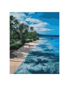 Maľovanie podľa čísel „Azúrový raj“, 30 x 40 cm