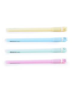 Gumovacie pero „mačky“, 0,5 mm, modrá náplň, mix farieb