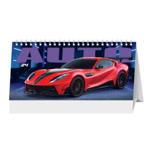 Stolový kalendár na rok 2024 „Autokalendár“, S21, 29,7 x 13,8 cm, stĺpcový