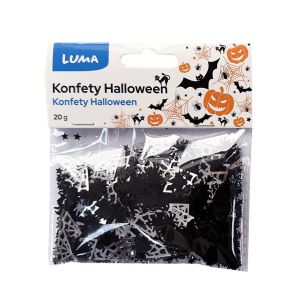 Konfety Halloween „pavúk/pavučina/hviezdička“, 20 g