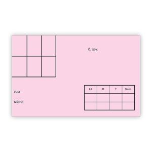 Osobná karta pacienta - ružová, 20 ks