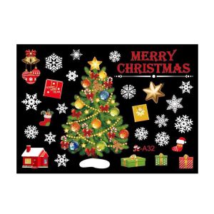Vianočné nálepky na okno „stromček“, odnímateľné
