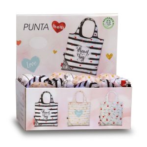 Nákupná taška Fabrizio „PUNTA Hearts“, 38 x 38 cm, mix motívov