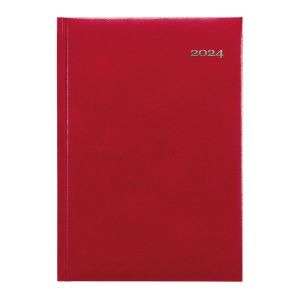 Denný diár 2024 „Kronos“, 14,8 x 21 cm, červený