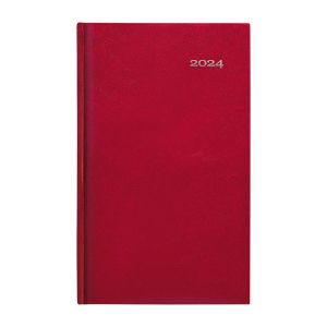 Vreckový diár 2024 „Kronos“, 9 x 15 cm, červený