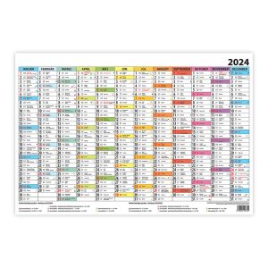 Plánovací kalendár farebný 2024 / P05 (690x470 mm)