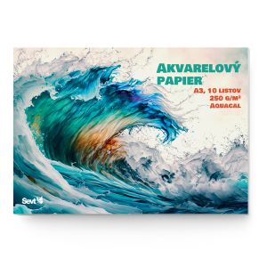 Papier na akvarel Ševt „Aquacal“, A3, 250 g/m2, 10 listov