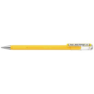 Gélové pero Pentel „Mattehop“,  1 mm, žltá náplň
