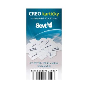 CREO kartičky Ševt, 90 x 50 mm, 100 ks