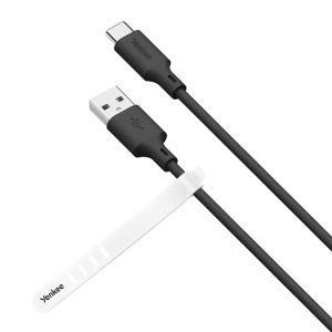 Kábel Yenkee, YCU 315 BK SILIC USB-A/USB-C, 1,5 m, čierny