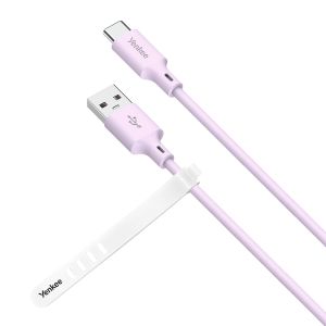 Kábel Yenkee, YCU 315 PE SILIC USB-A/USB-C, 1,5 m, fialový