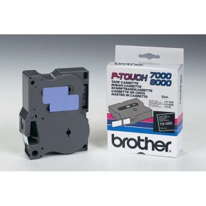 Popisovacia páska Brother TX-355, biely text, čierna páska, laminovaná, 24 mm, 15 m