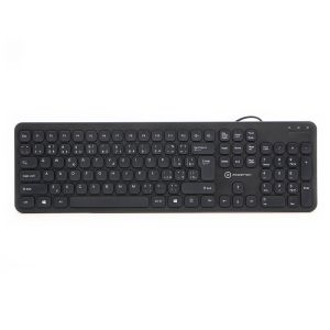 PC klávesnica Powerton WPK102 Slim, tichá, CZ-SK, čierna