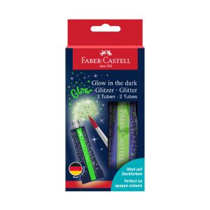 Svietiace trblietky v tube Faber-Castell Glow, 2 x 12 ml