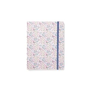 Poznámkový blok so špirálou a gumičkou Filofax „Meadow“, A5, 56 listov, linajkový, biely