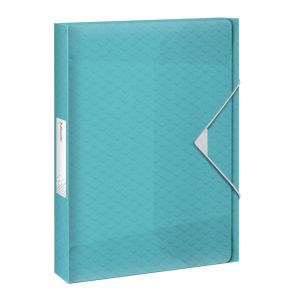 Box na spisy s gumičkou Esselte Colour‘Breeze A4, 4cm, PP, modrý