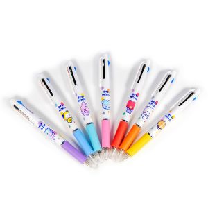 Guľôčkové pero „BT21“, 3-farebné, mix motívov