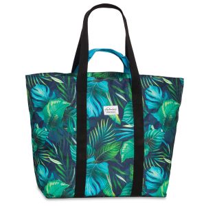 Plážová taška „Fabrizio“ XXL, 46/66 x 46 x 20 cm, modro-zelené listy