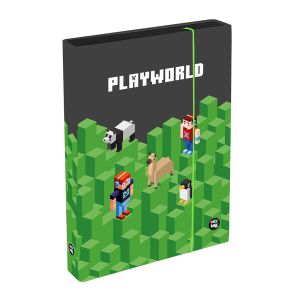 Školské dosky na zošity s boxom „Playworld“, 2024, A4, lamino