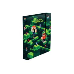 Školské dosky na zošity s boxom „Playworld 2023“, A5, lamino