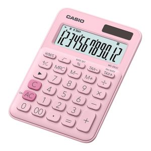 Kalkulačka stolová Casio MS 20 UC-PK, 12-miestna, svetloružová