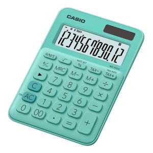 Kalkulačka stolová Casio MS 20 UC-GN, 12-miestna, svetlozelená