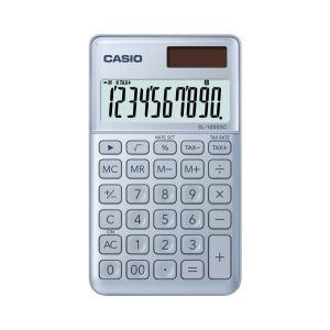 Kalkulačka vrecková Casio SL 1000SC-BU, 10 miestna, svetlomodrá