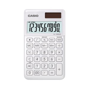Kalkulačka vrecková Casio SL 1000SC-WE, 10 miestna, biela