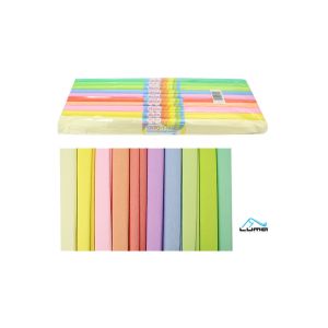Papier krepový 200 x 50 cm, 10 ks, mix pastelových farieb