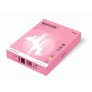Kancelársky kopírovací papier farebný MAESTRO color, A4, 80 g, pastelový, flamingo OPI74