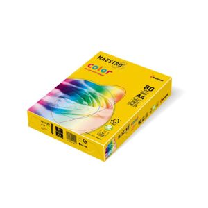 Kancelársky kopírovací papier farebný MAESTRO color, A4, 80 g, intenzívny, žltý IG50
