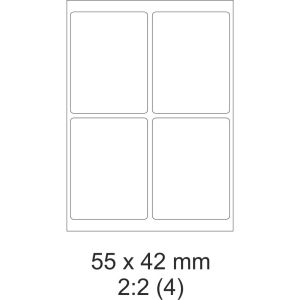 Etikety na ručné popisovanie, 55 x 42 mm, 40 ks