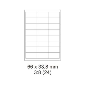 Etikety PRINT, 66 x 33,8 mm, biele, 30 hárkov