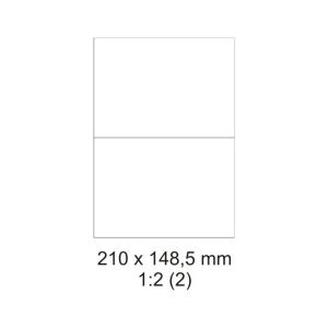 Etikety PRINT, 210 x 148,5 mm, biele, 30 hárkov