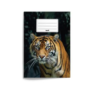 Zošit A5 „tiger“, 2023, 20 listov, linajkový (12 mm), 523