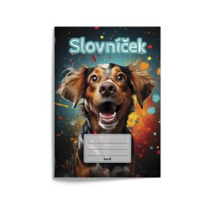 Zošit A5 „slovníček – pes“, 2024, 30 listov, linajkový (8 mm), 534, 3 stĺpce na slovíčka